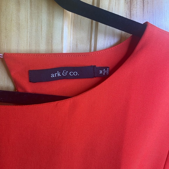 ARK & CO. Blood Orange Mod Style Dress Size Medium - Picture 3 of 8